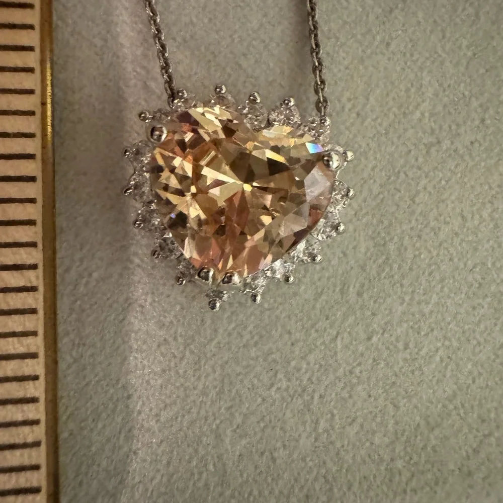 Women’s Sterling Silver Crystal Citrine Pendant Necklace